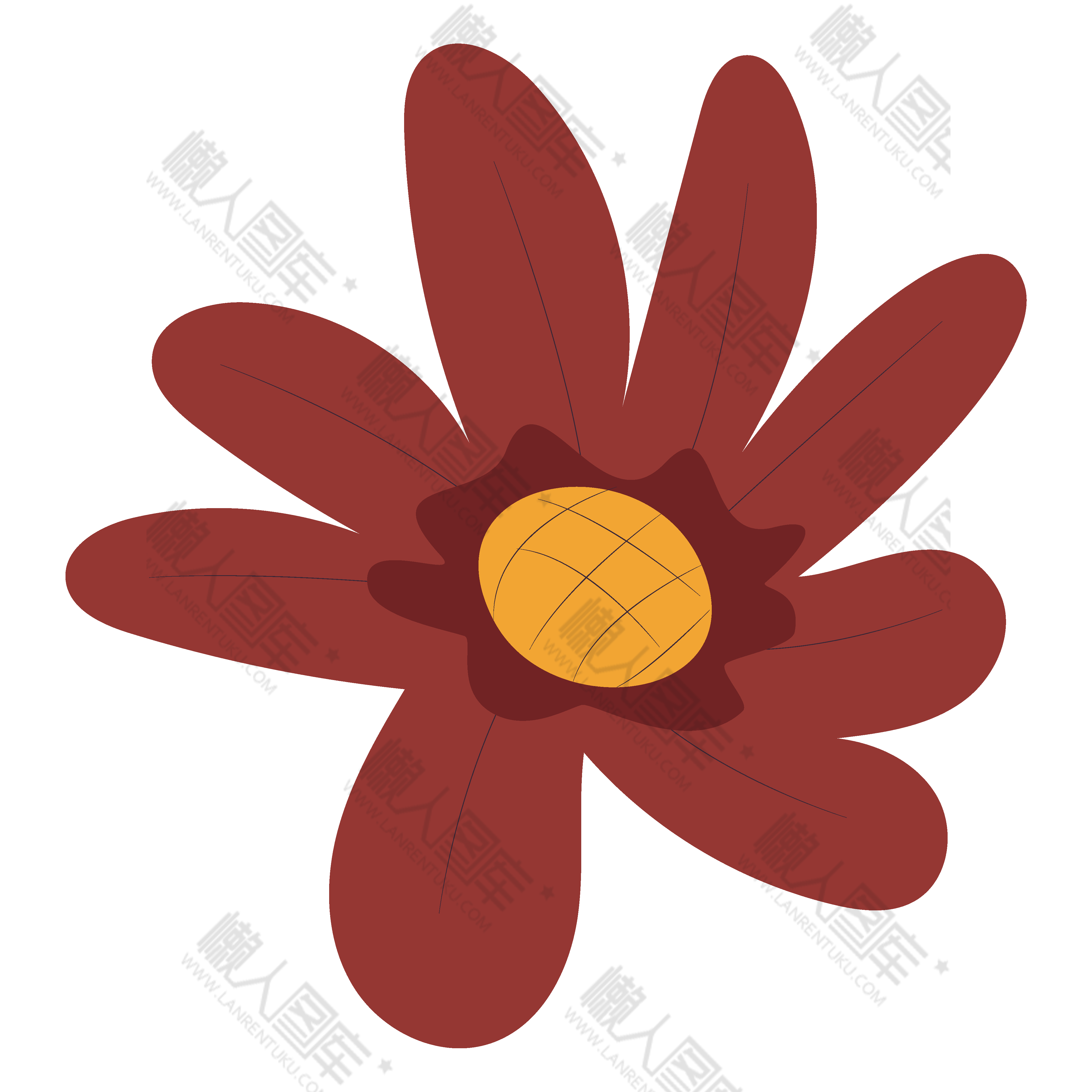 手绘秋季花卉图片-卡通手绘秋季花卉设计素材下载_懒人图库