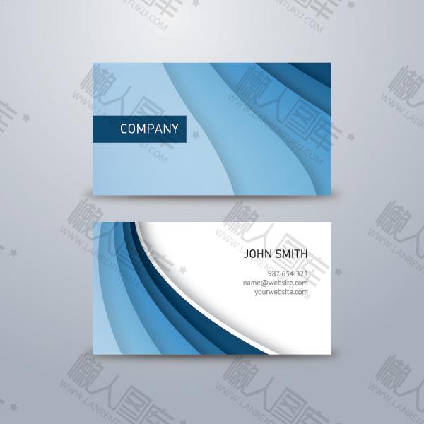 医药公司名片模板高清图片-蓝色医药公司名片模板素材