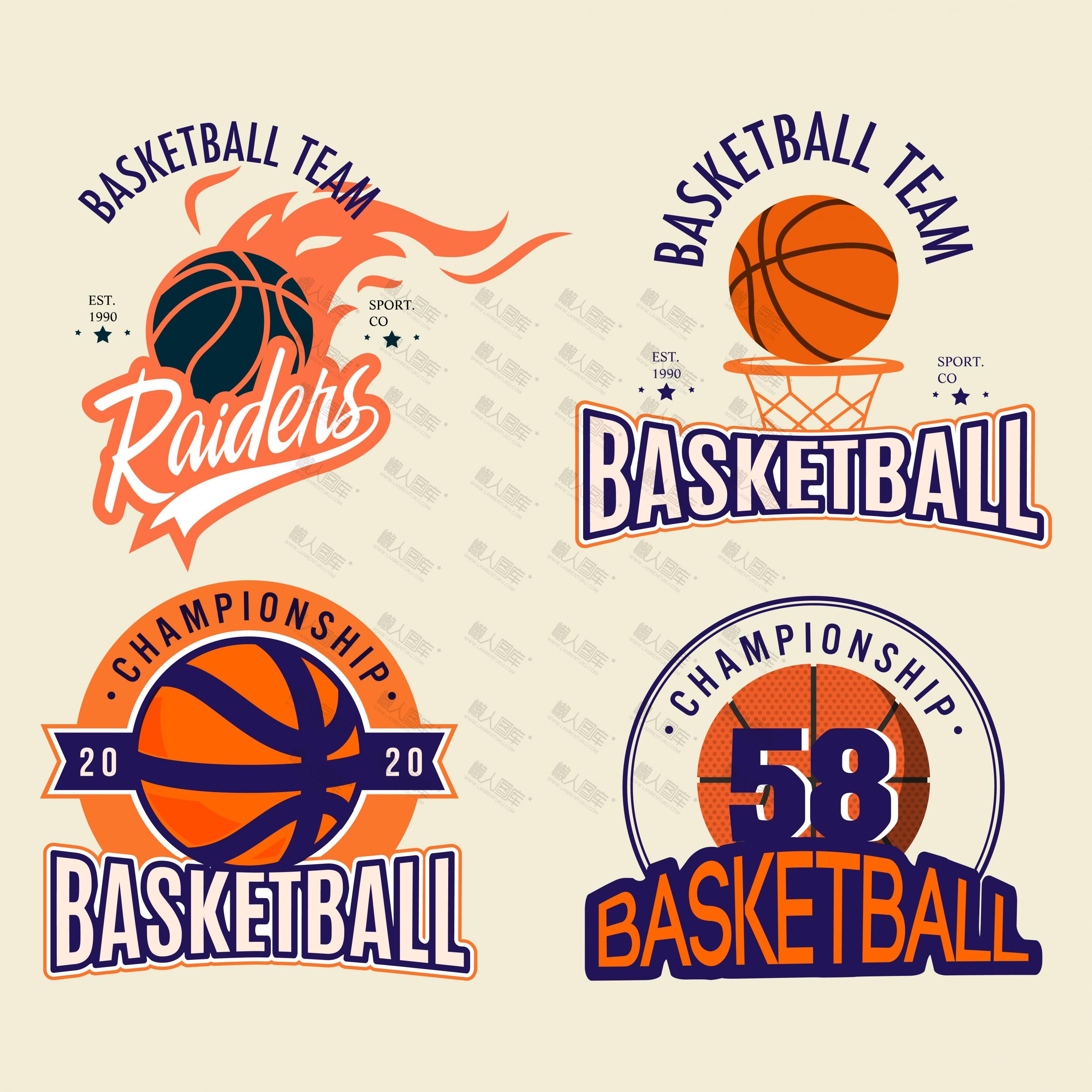 篮球队服logo图案大全-2020原创篮球队服logo设计素材高清下载_懒人