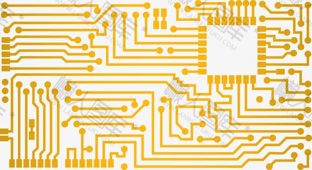 电脑线路板矢量素材-科技感电脑线路板原型模板设计下载_懒人图库