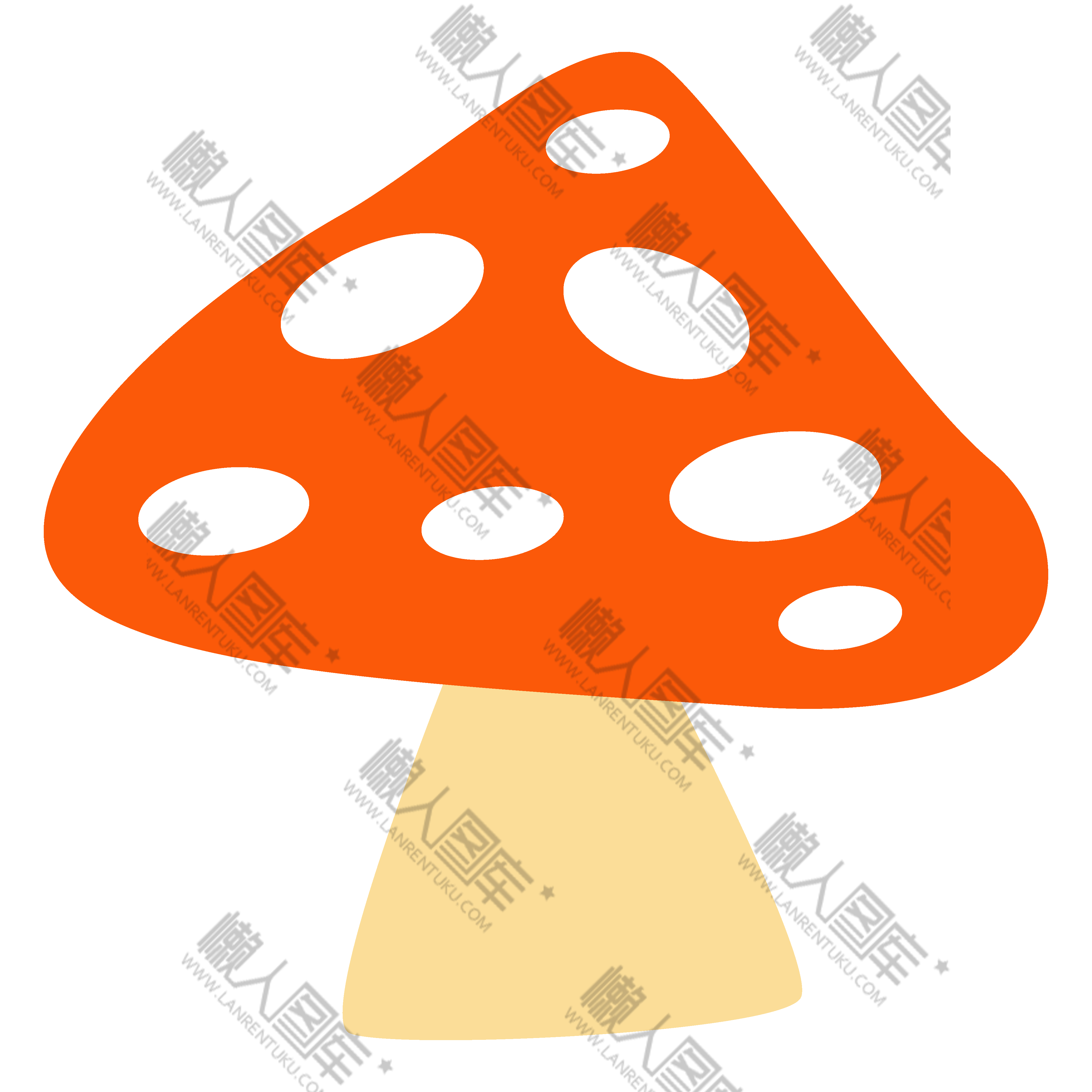 彩色卡通蘑菇图1