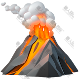 火山爆发插画