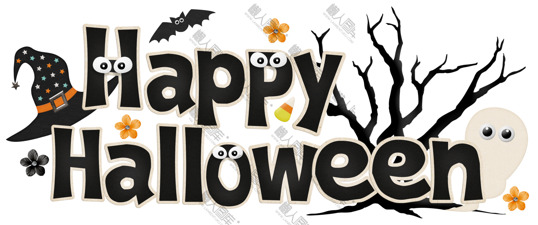 Happy Halloween创意字体图1