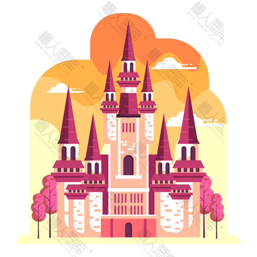 卡通彩色城堡