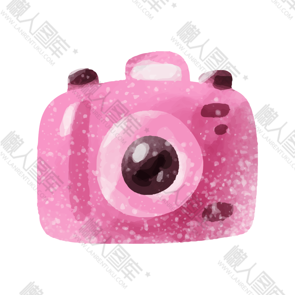 粉色卡通照相机