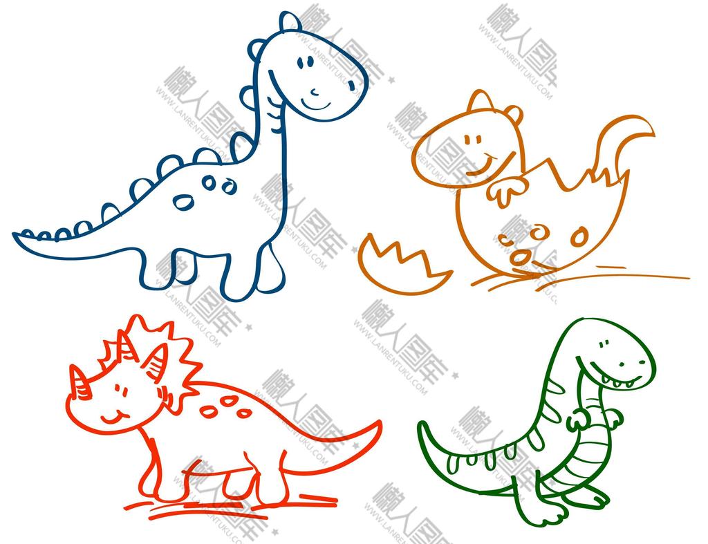 彩绘恐龙图片