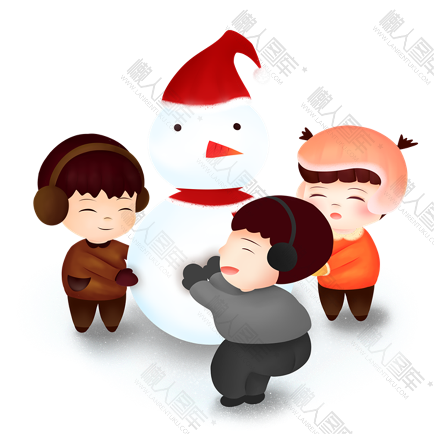 冬季堆雪人图片图1