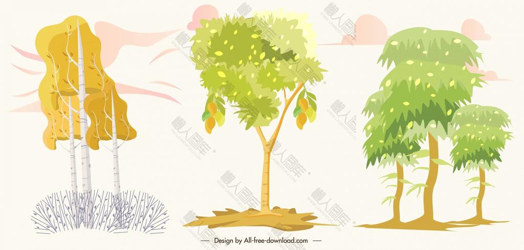 自然树木插画