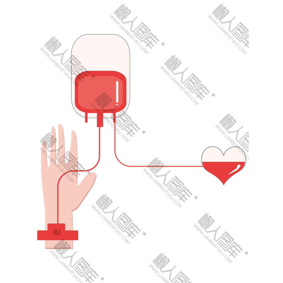 公益献血矢量插画