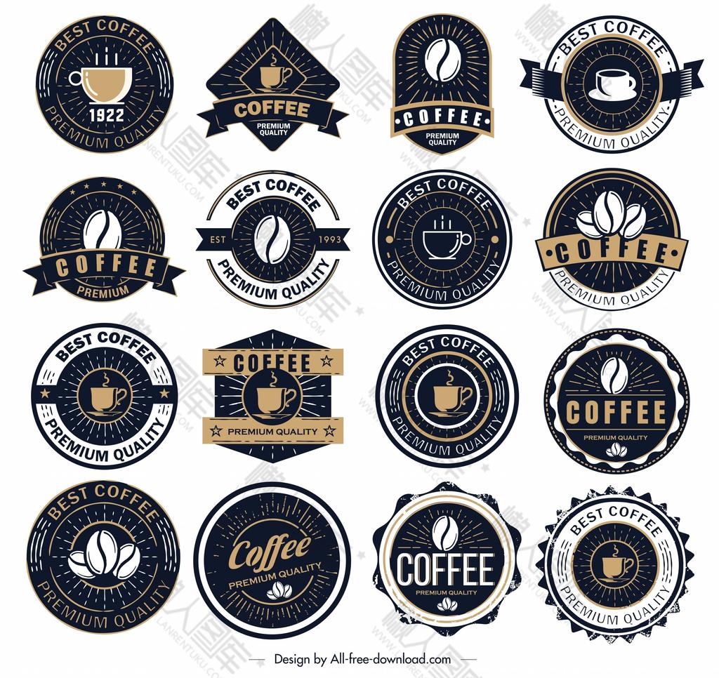 咖啡矢量logo设计合集