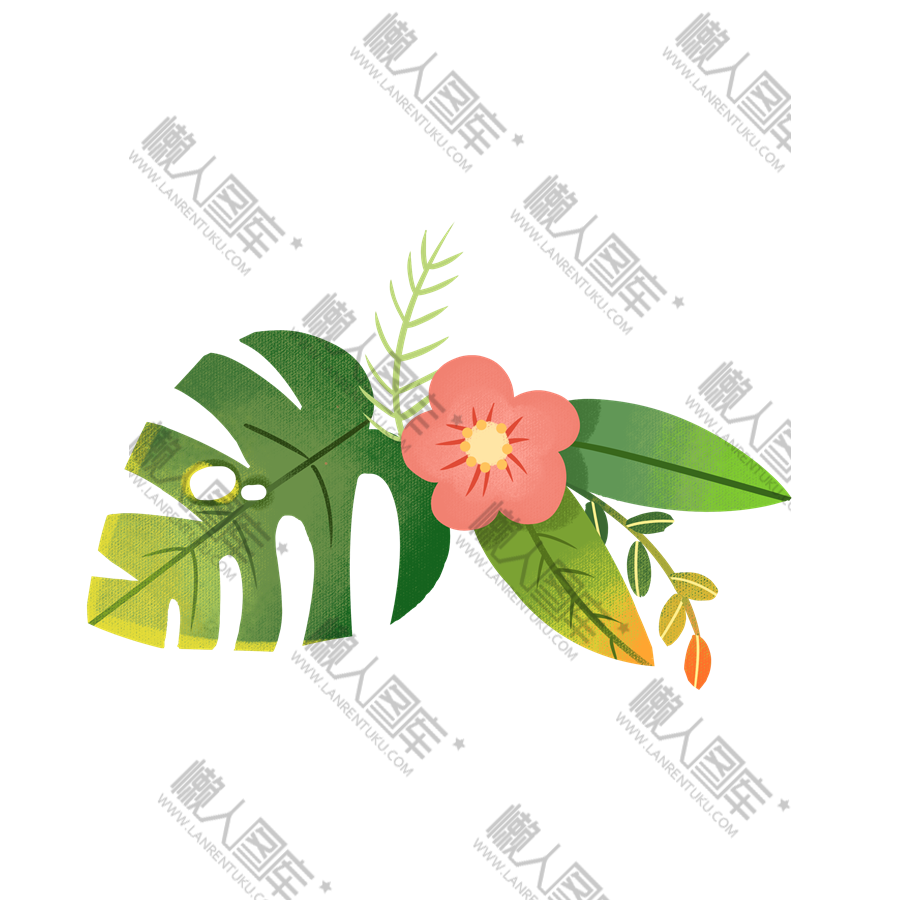 简约花草卡通图片图1