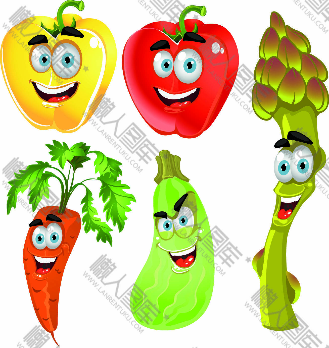 卡通蔬菜表情包