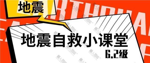 地震逃生自救宣传海报