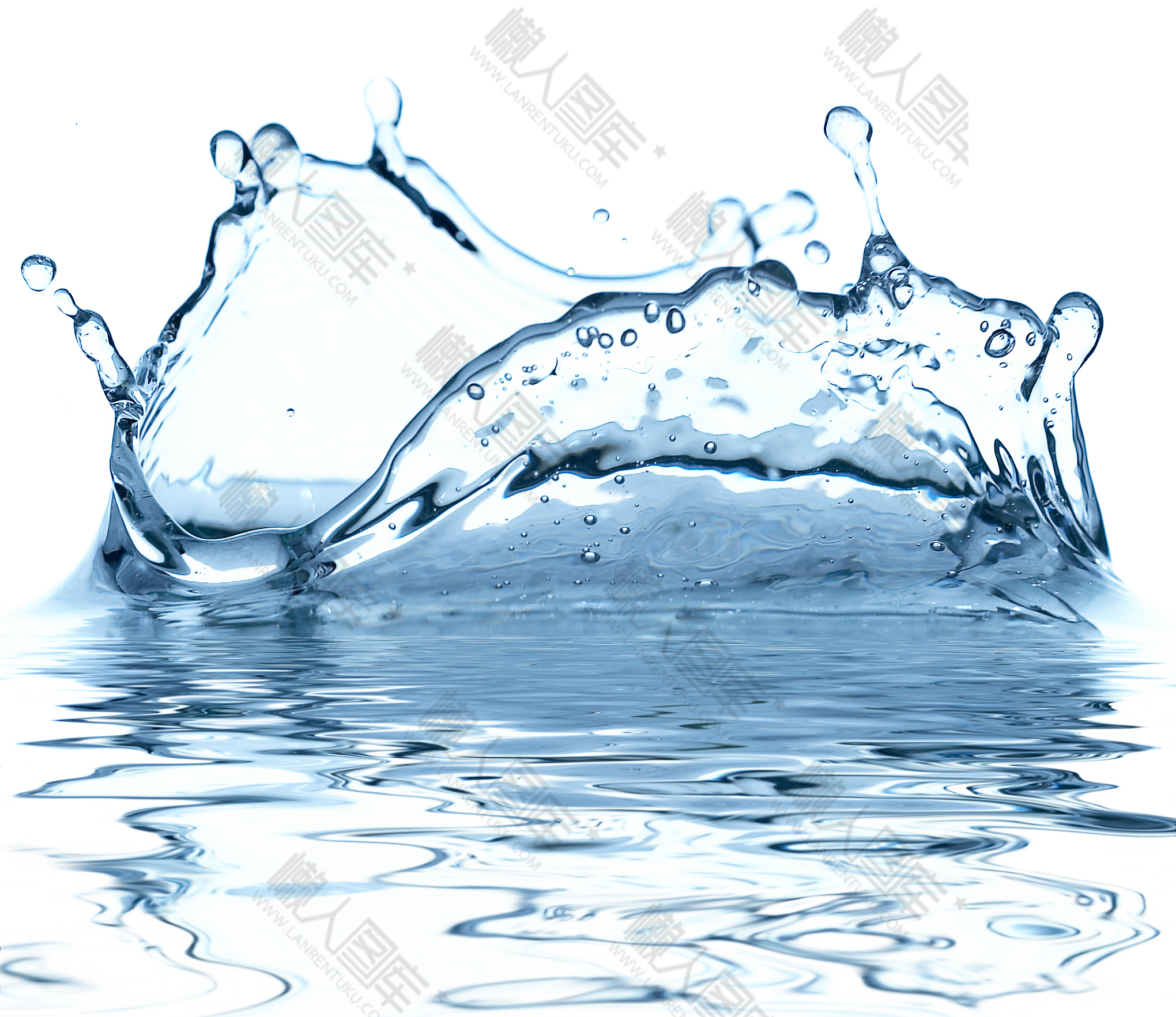 清水喷溅的水花水浪元素图1