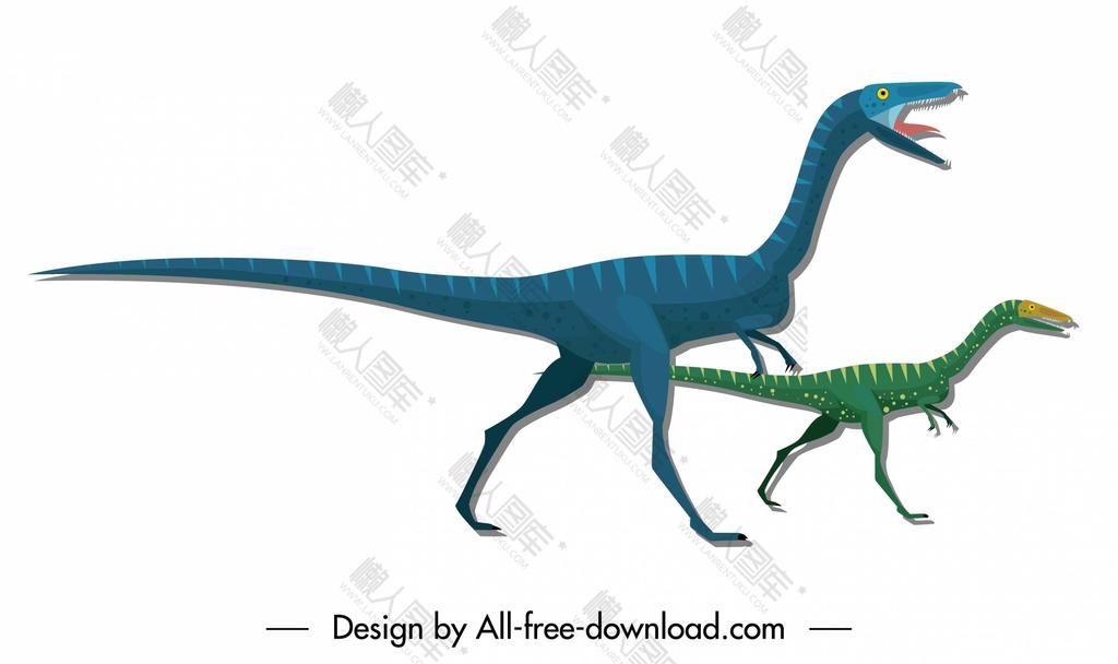侏罗纪恐龙插画