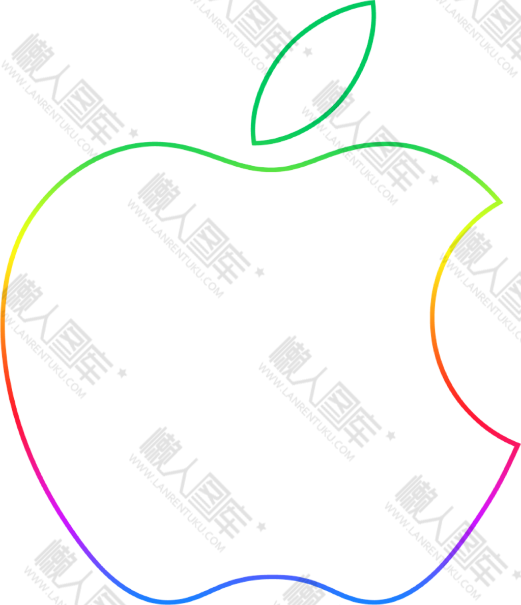 苹果logo轮廓线