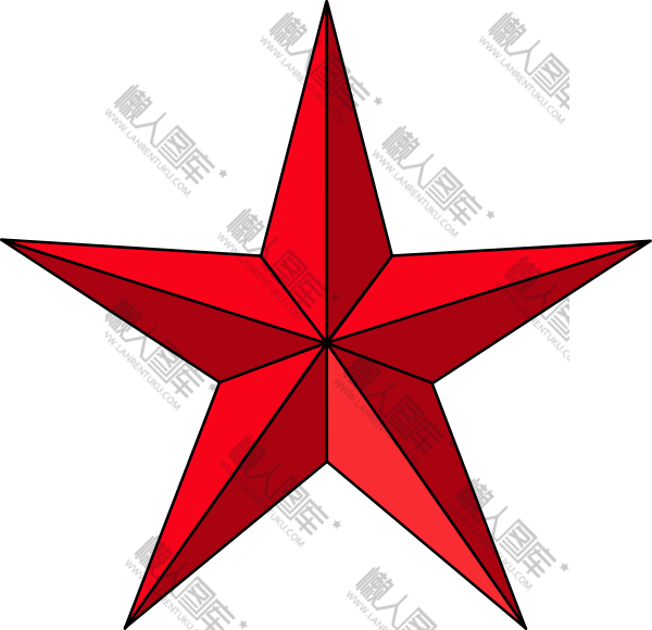 一颗红色五角星