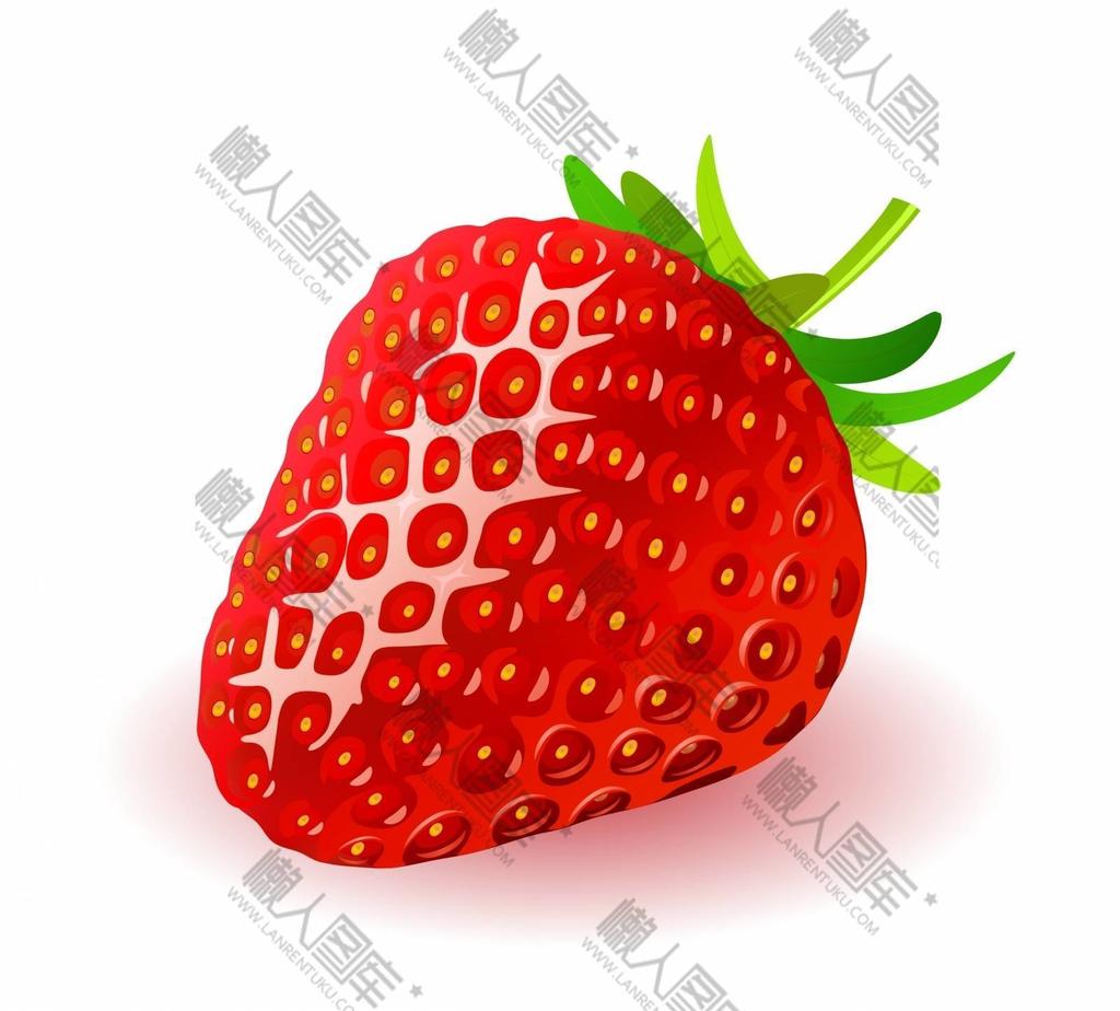一颗草莓矢量图片