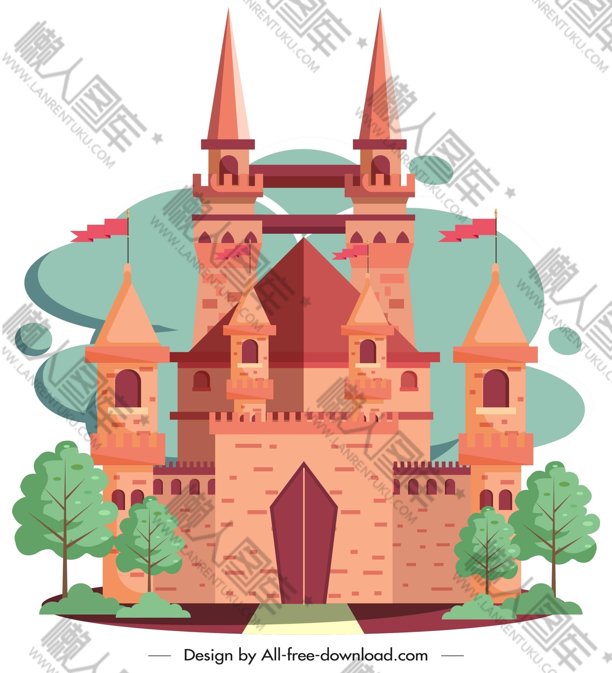 欧式复古城堡logo图片
