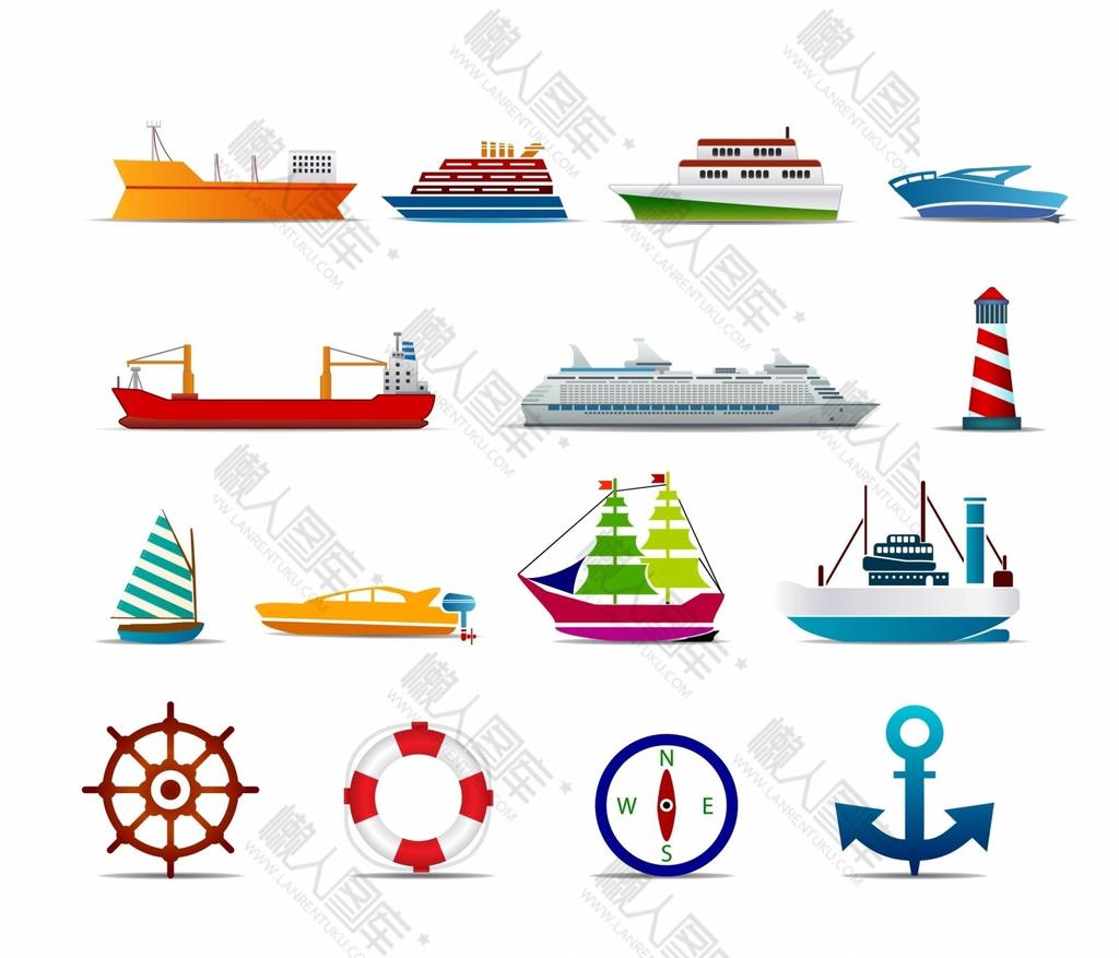 航海船主题图标