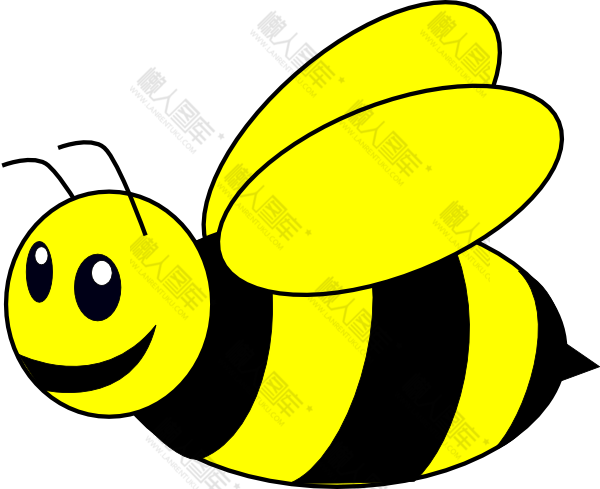 黄色小蜜蜂简笔画