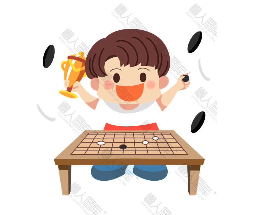 围棋少年插画图1