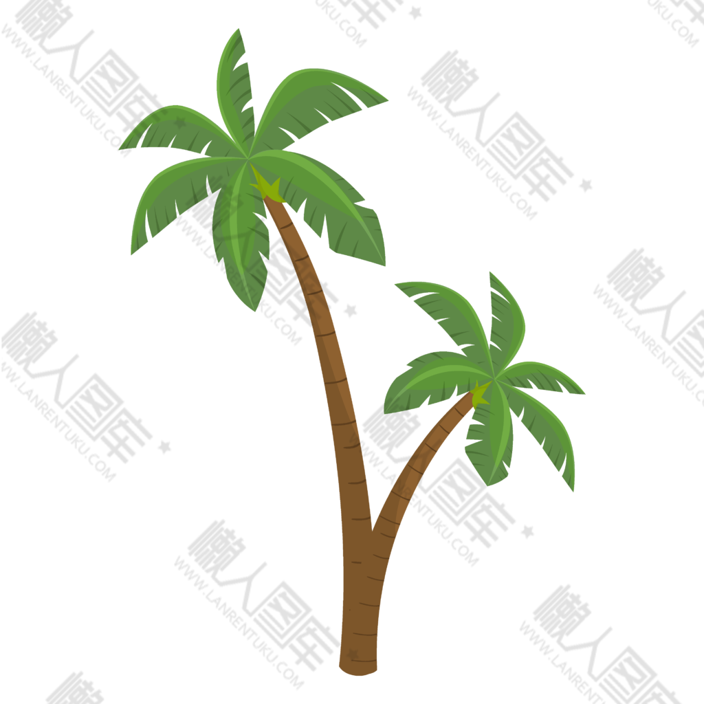 手绘椰子树图片