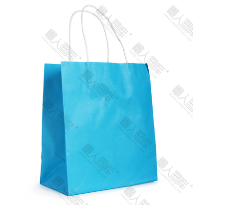 蓝色购物袋图片