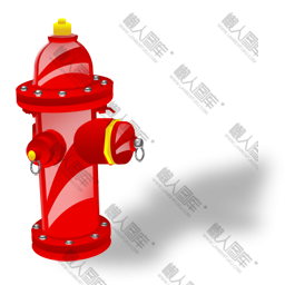 卡通红色消防栓