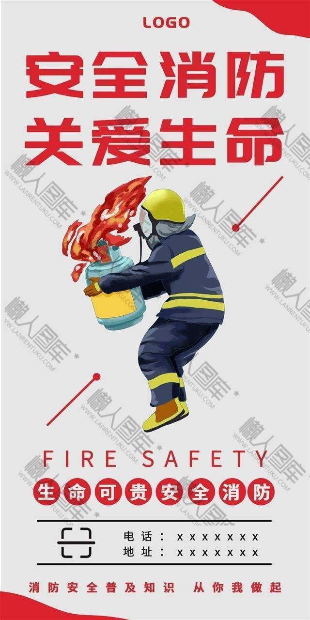 消防安全常识讲座宣传海报