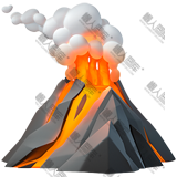 火山爆发场景插画