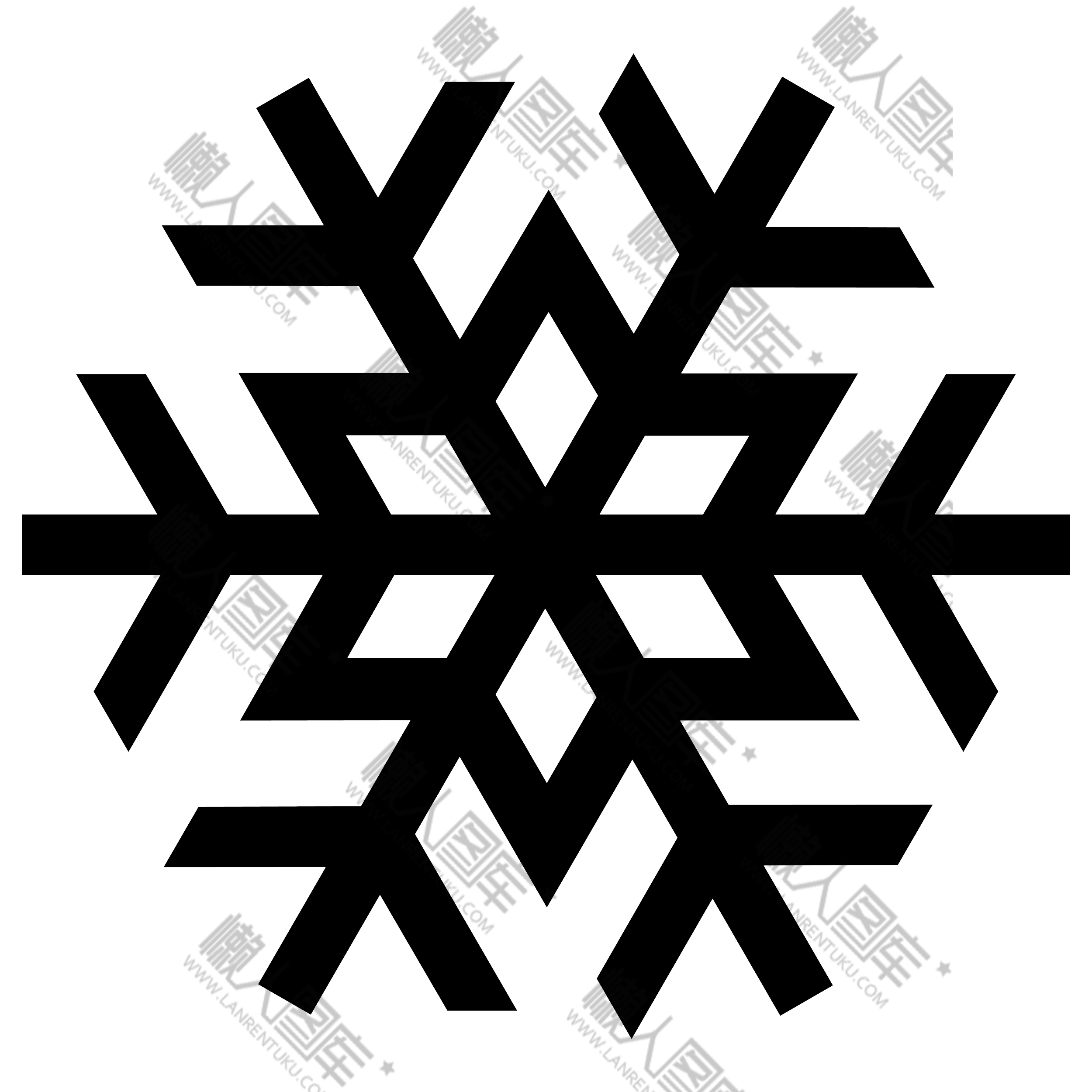 雪花剪影图片