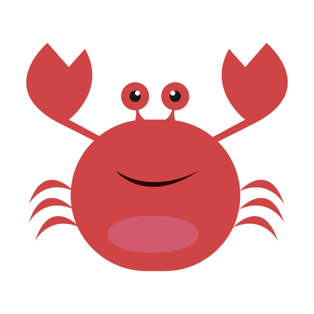 红色小螃蟹矢量图