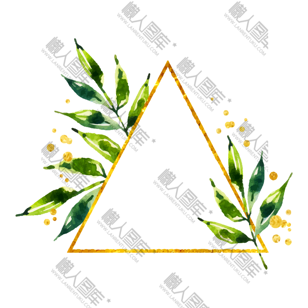 三角形植物边框