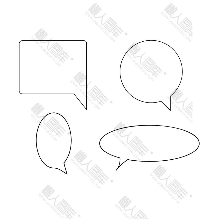 简约手绘对话框图1
