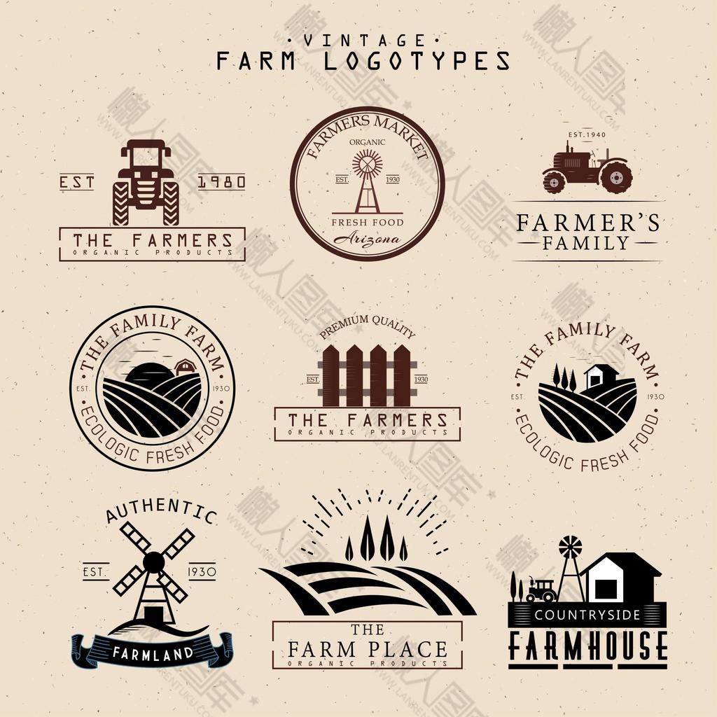 农场logo卡通图片
