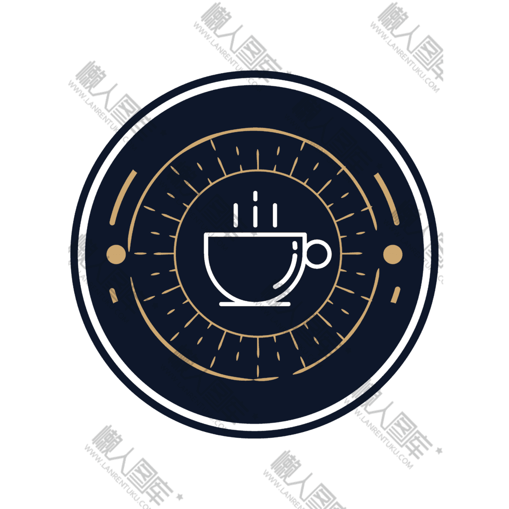 印章风咖啡饮品logo设计