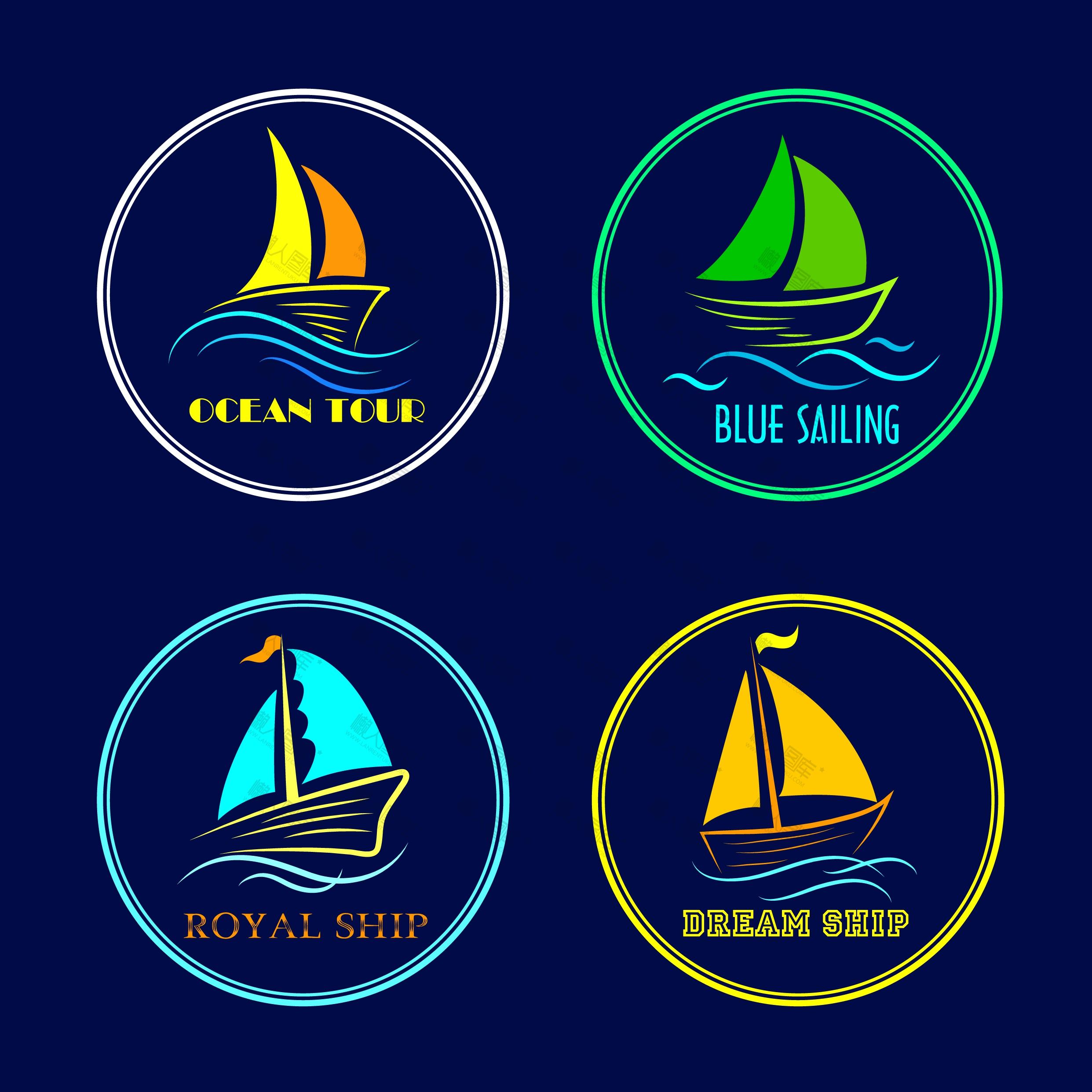 帆船标志logo