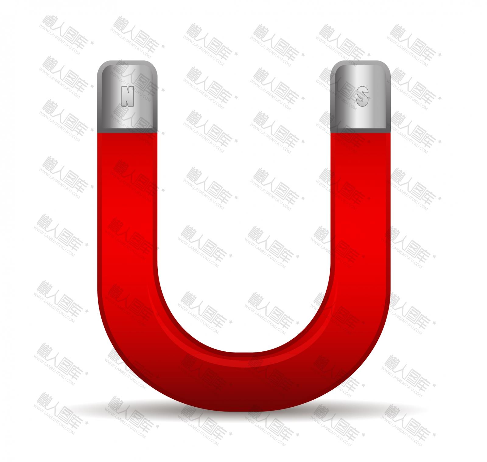 马蹄形磁铁矢量插图图1