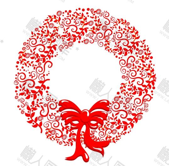 圣诞花环蝴蝶结图片图1