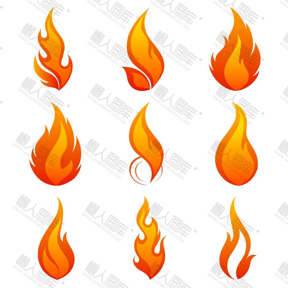 燃烧火焰图标设计