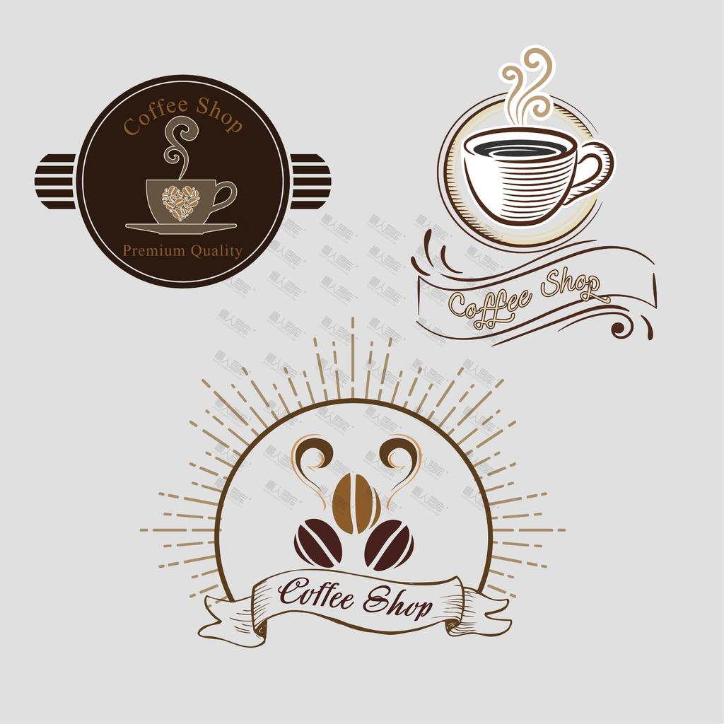 咖啡店标志设计logo图片图1