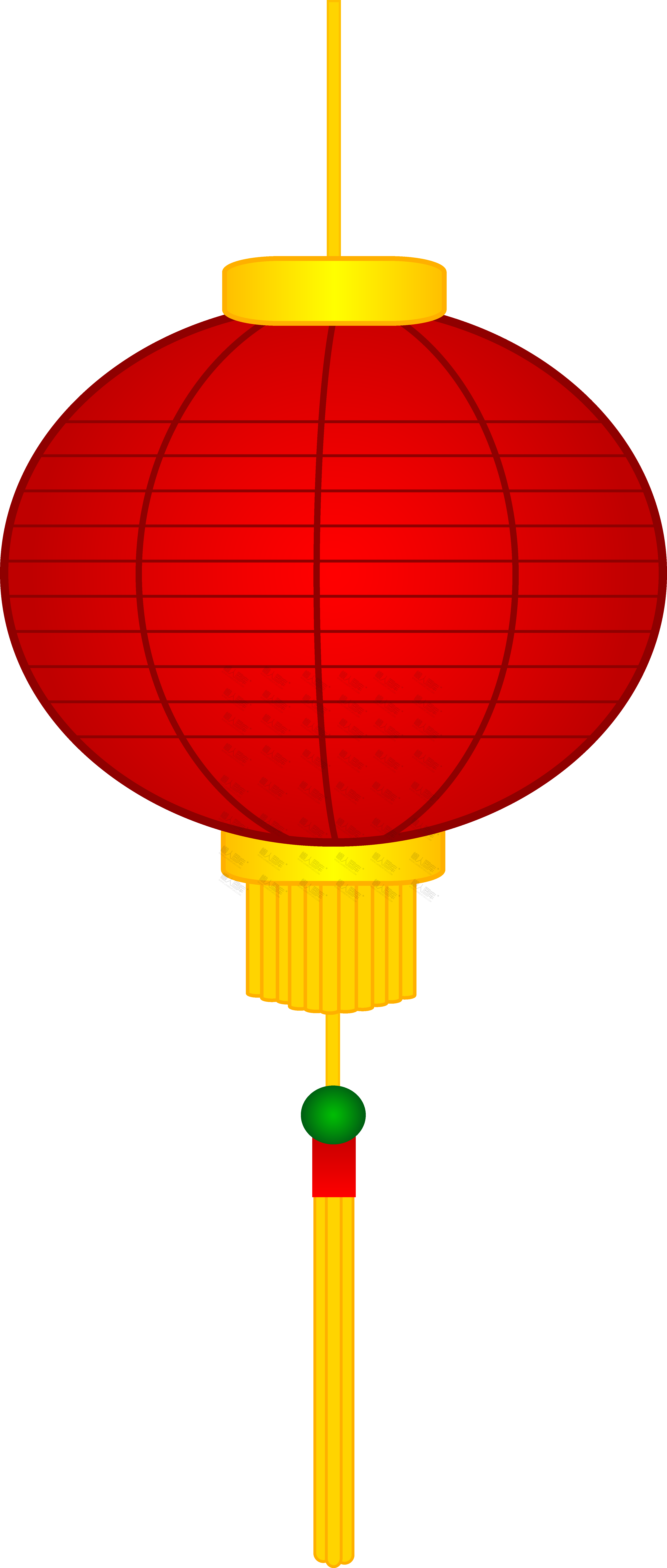 对称灯笼剪纸画