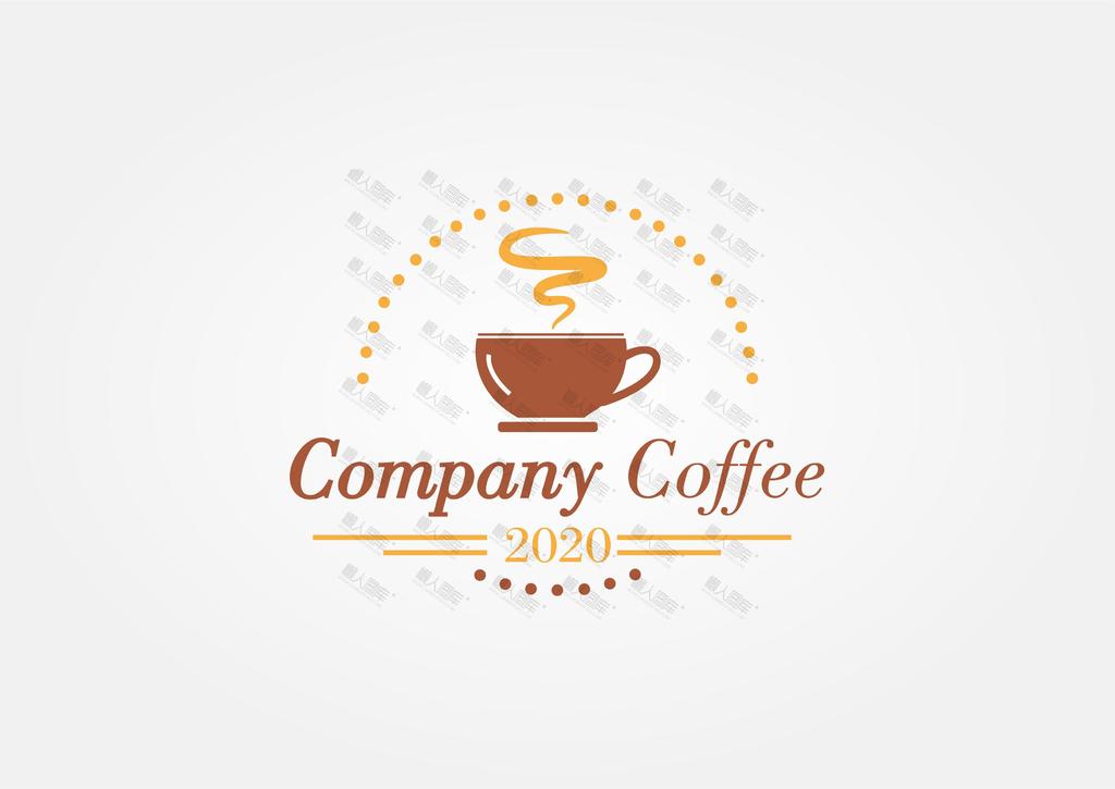 咖啡店名片封面logo