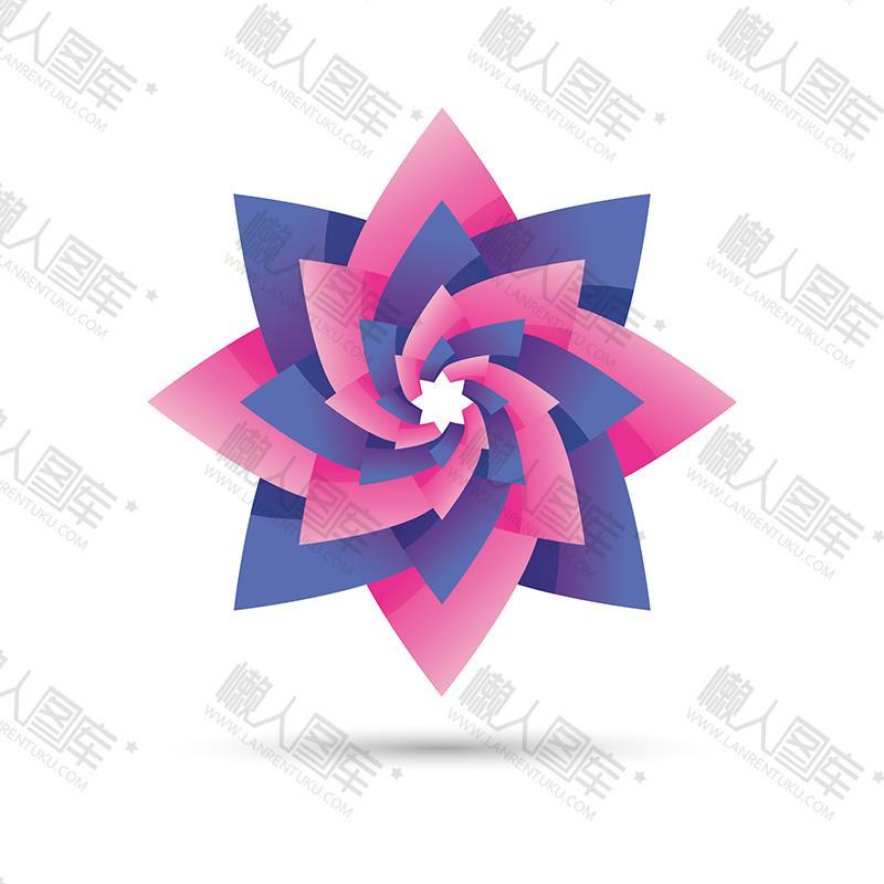 抽象花卉logo图案