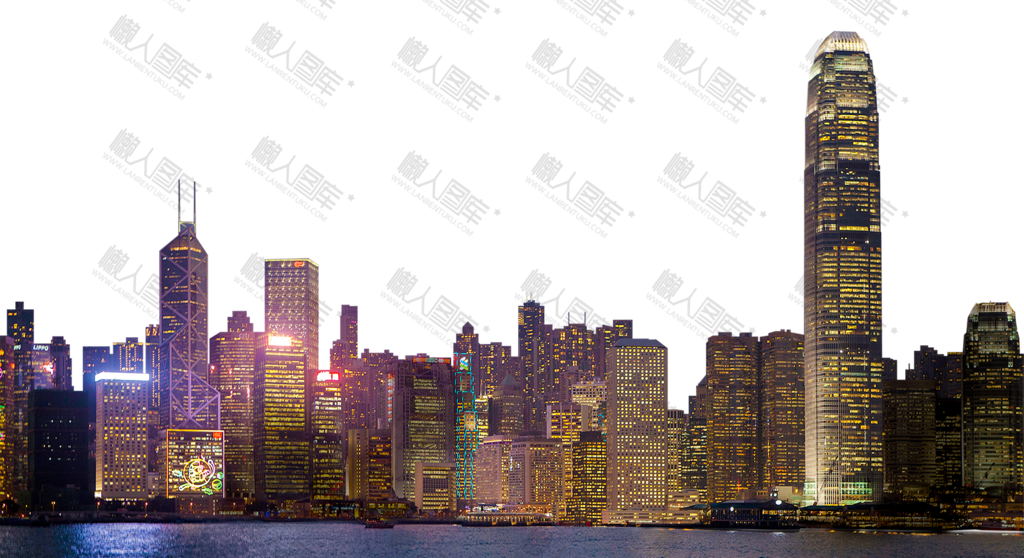 建筑高楼城市夜景图