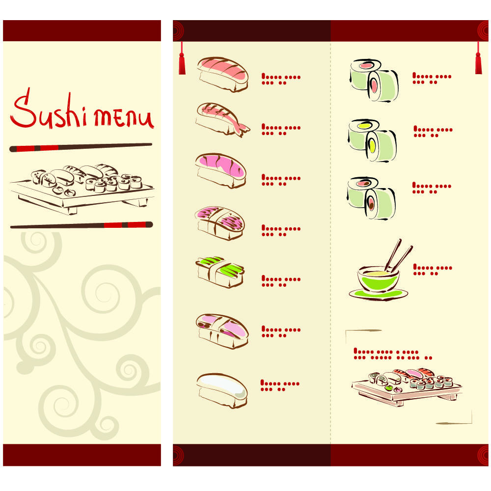 寿司日料菜单模板