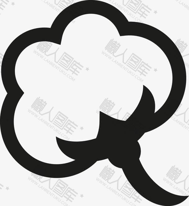 棉花简画矢量图图1
