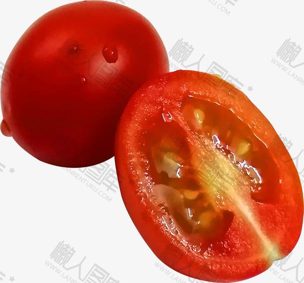 圣女果番茄水果矢量图案