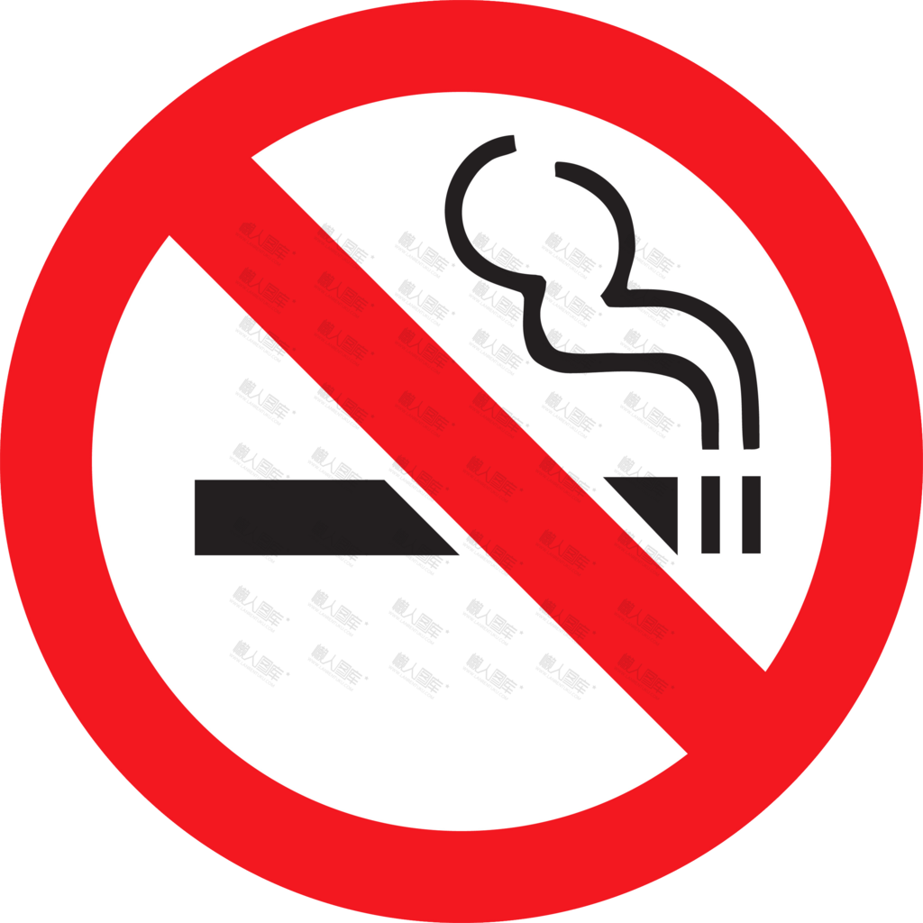 可爱禁止吸烟标志